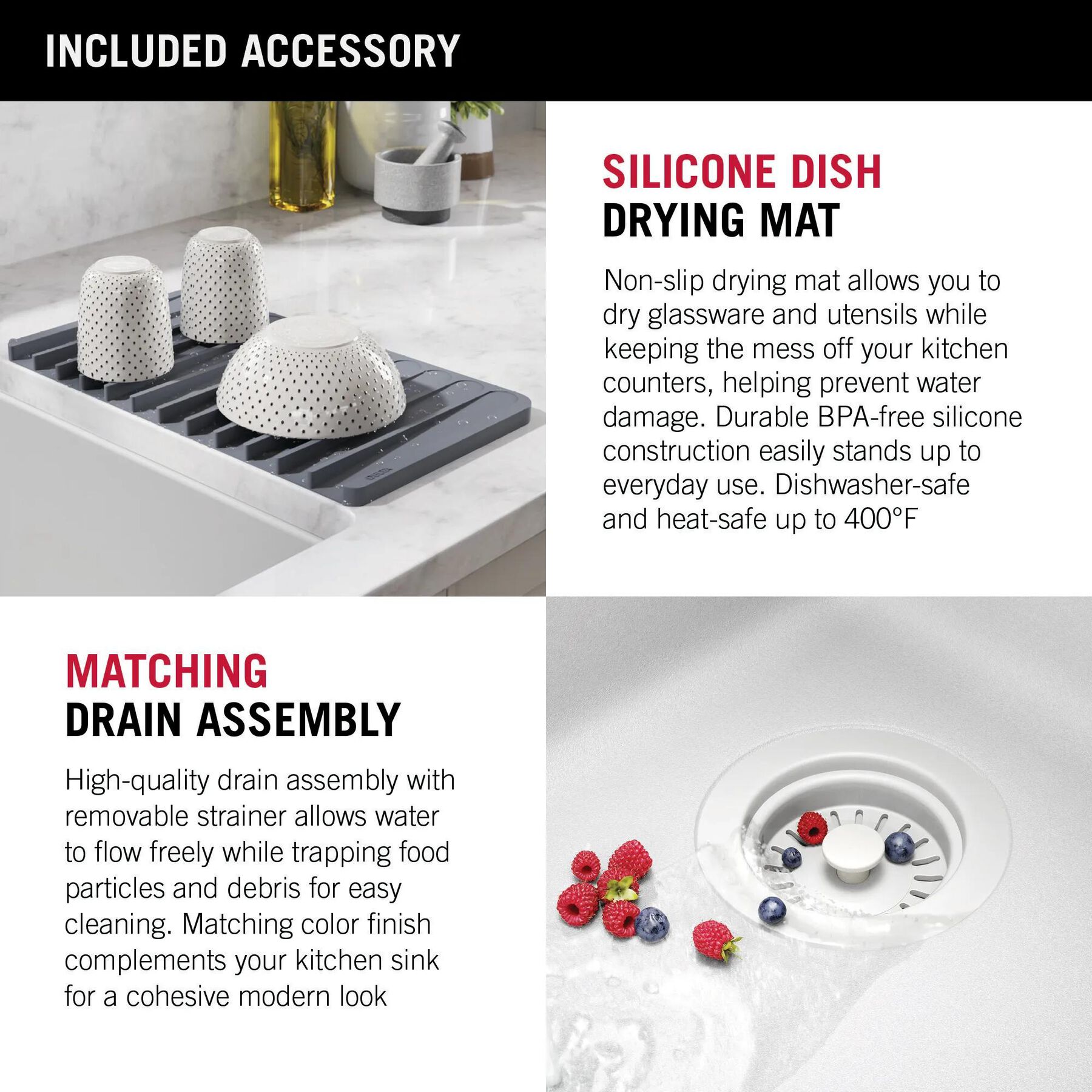 30&rdquo; Granite Composite Workstation Kitchen Sink Undermount Single Bowl with WorkFlow&trade; Ledge and Accessories in White